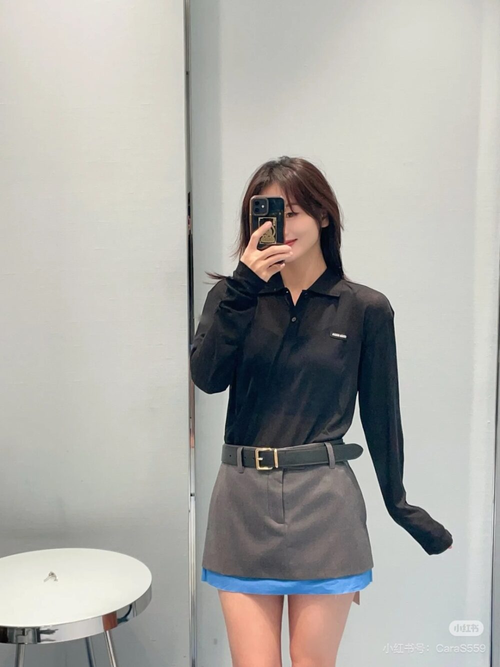 미우미우 긴팔 카라티(여성용)