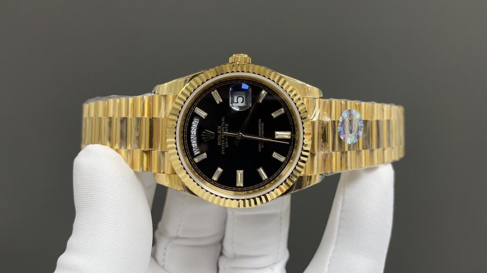 롤렉스 데이데이트 블랙다이얼 금통 40mm - 이미지 2