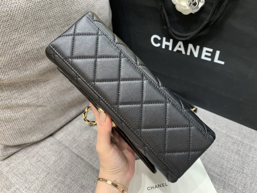샤넬 23P 레트로 플랩백 23CM 램스킨 - 이미지 6