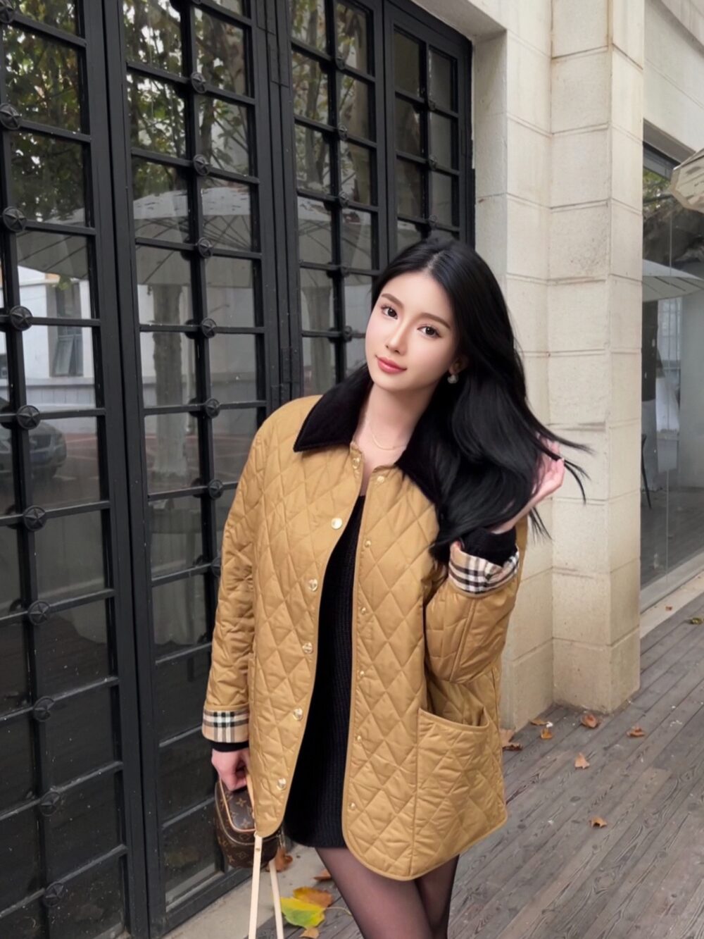 버버리 드레인펠드 퀼팅 자켓(여성용)