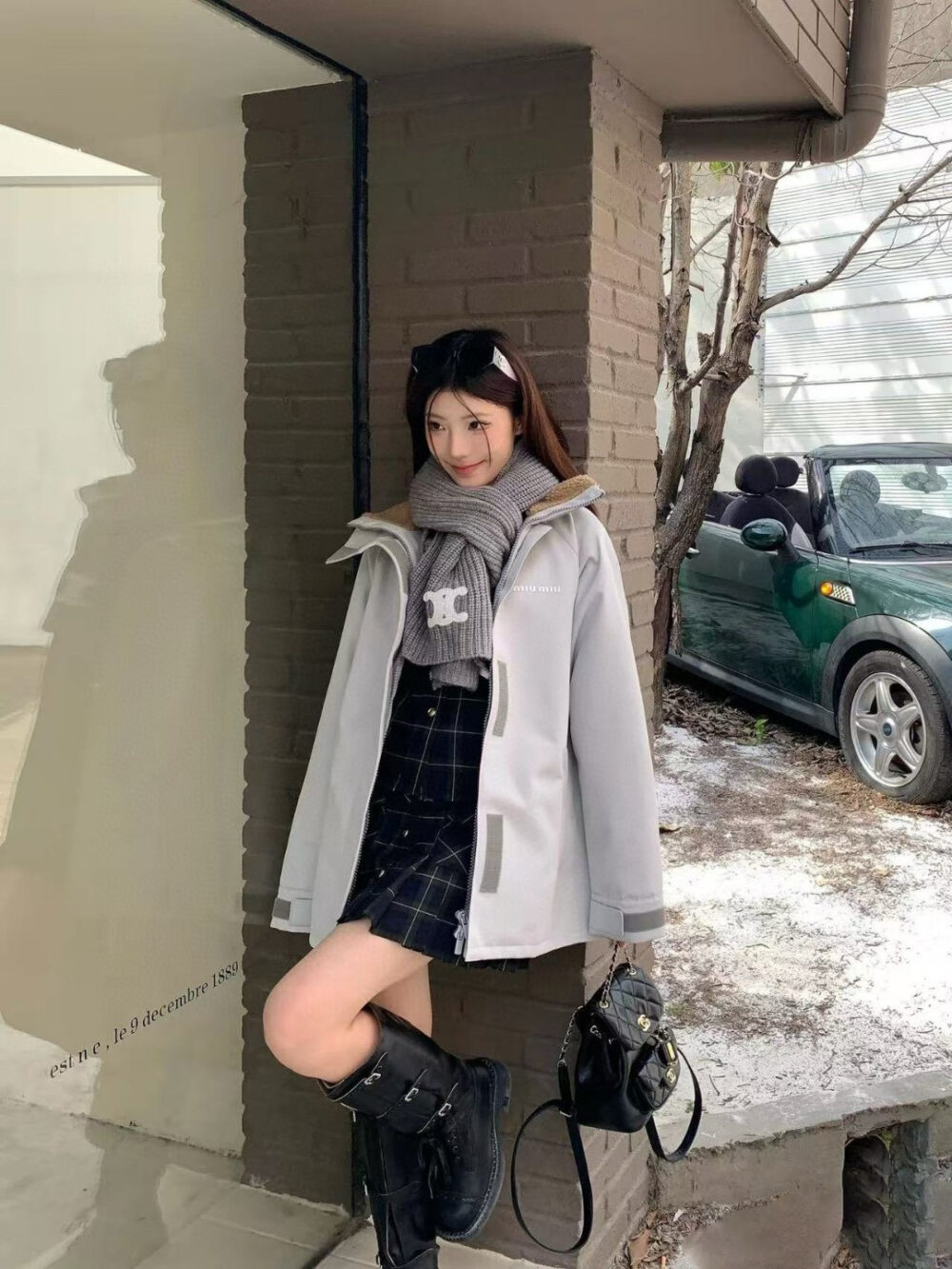 미우미우 코듀라 블루종 자켓(여성용)